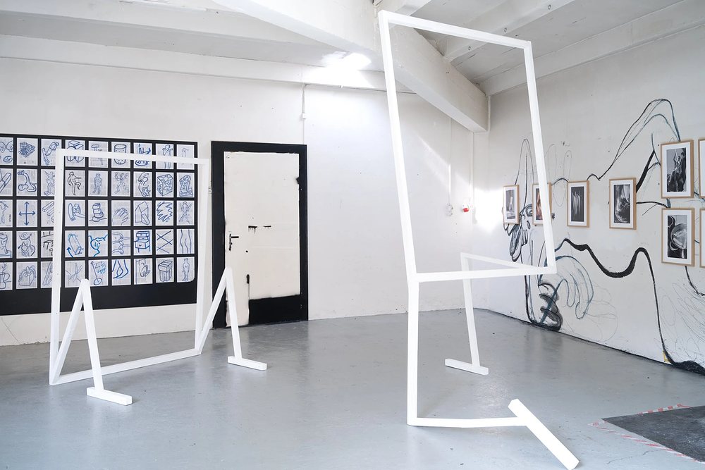 Peter Puklus, vue de l’exposition JUNO, 2025, Archives Sensibles, Lausanne, courtesy de l’artiste. Photo: Tamarine Schreiber / Archives Sensibles.